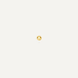 14K Gold Flatback Piercing with Polished Ball - 2 mm