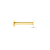 14K Gouden Flatback Piercing met Rondje - 3 mm