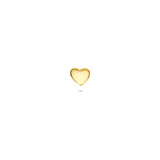 14K Gouden Flatback Piercing met Hartje - 4 mm