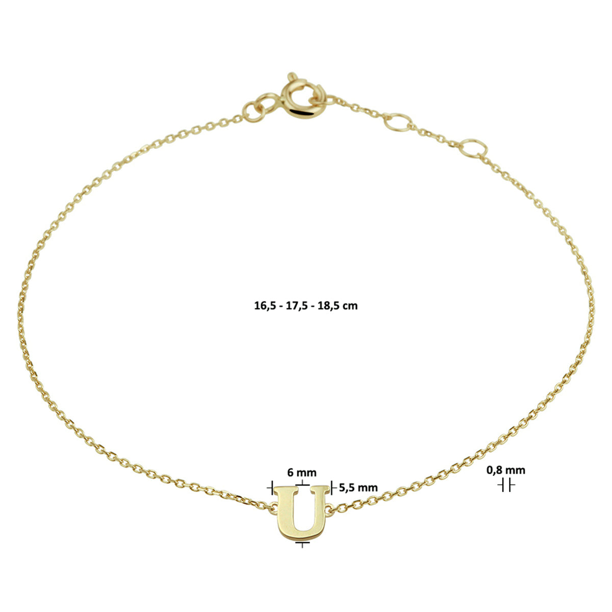 Gouden Initial Armband