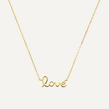 Gouden ketting met love hanger