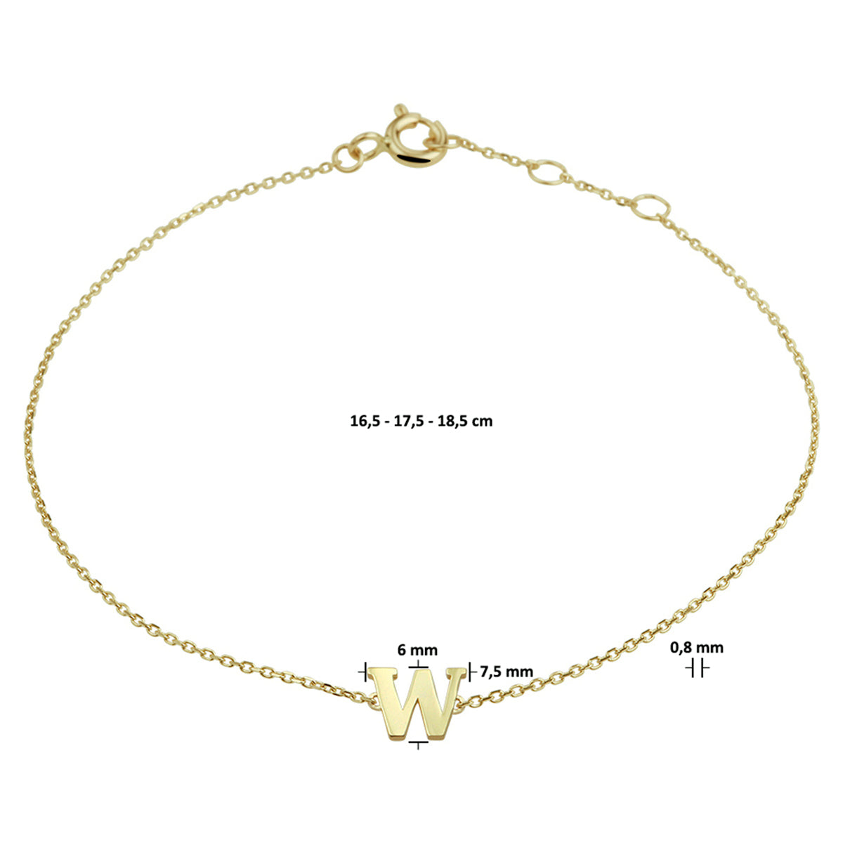 Gouden Initial Armband