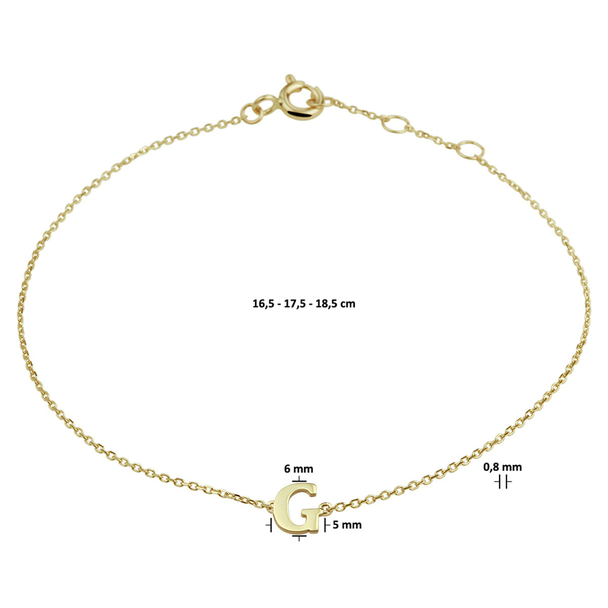 Gouden Initial Armband