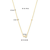 Gouden Ketting Met Bolletjes en Infinity Hanger