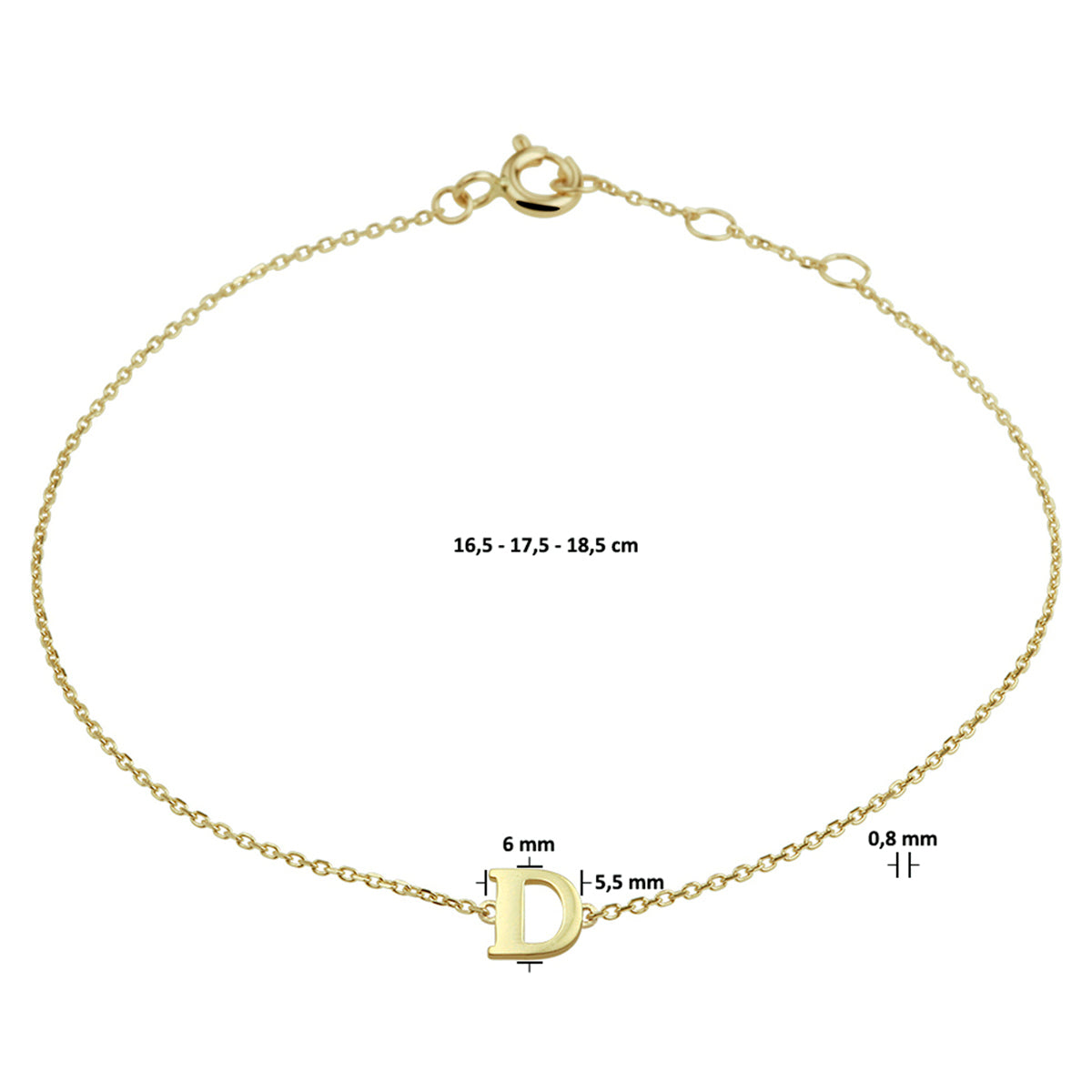 Gouden Initial Armband