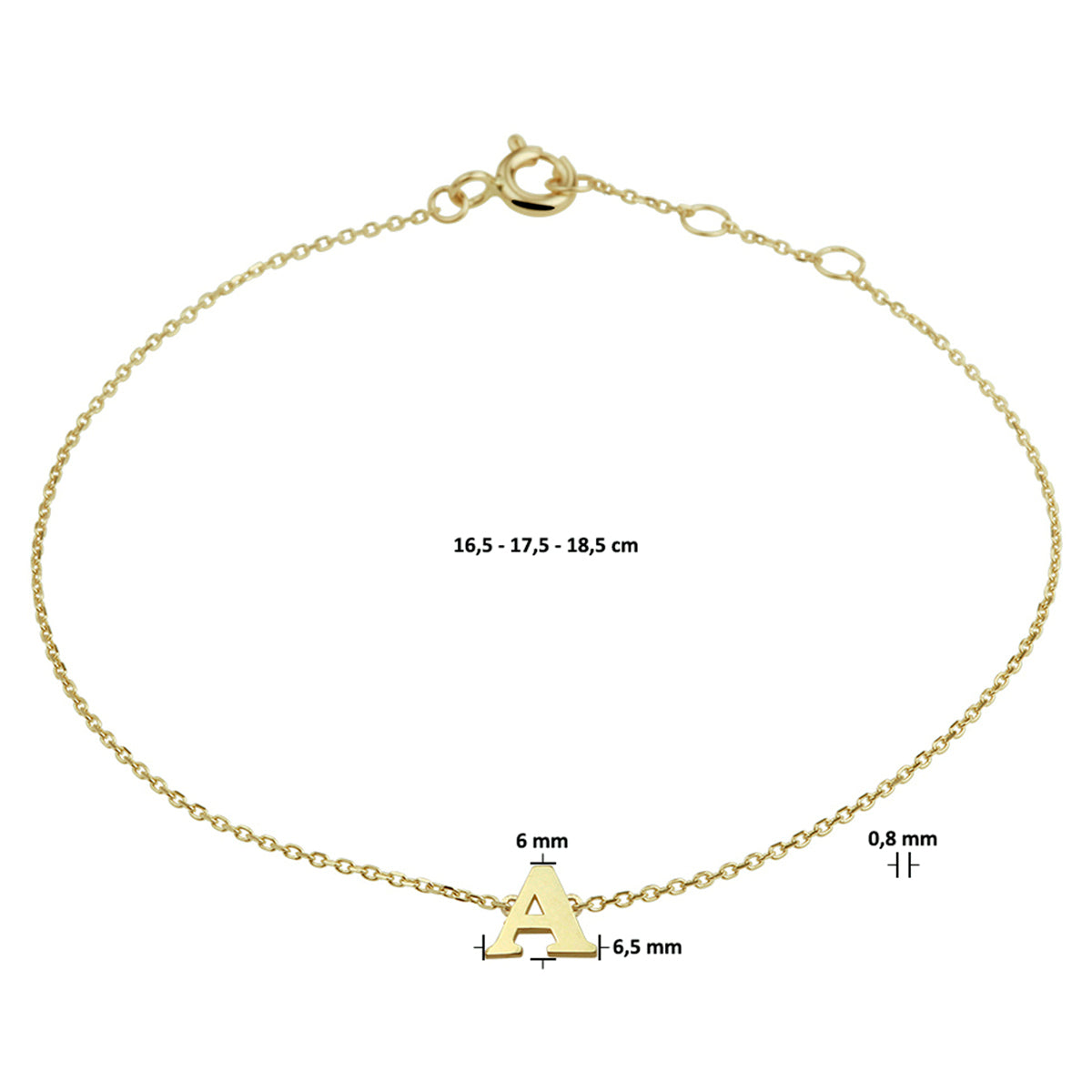 Gouden Initial Armband