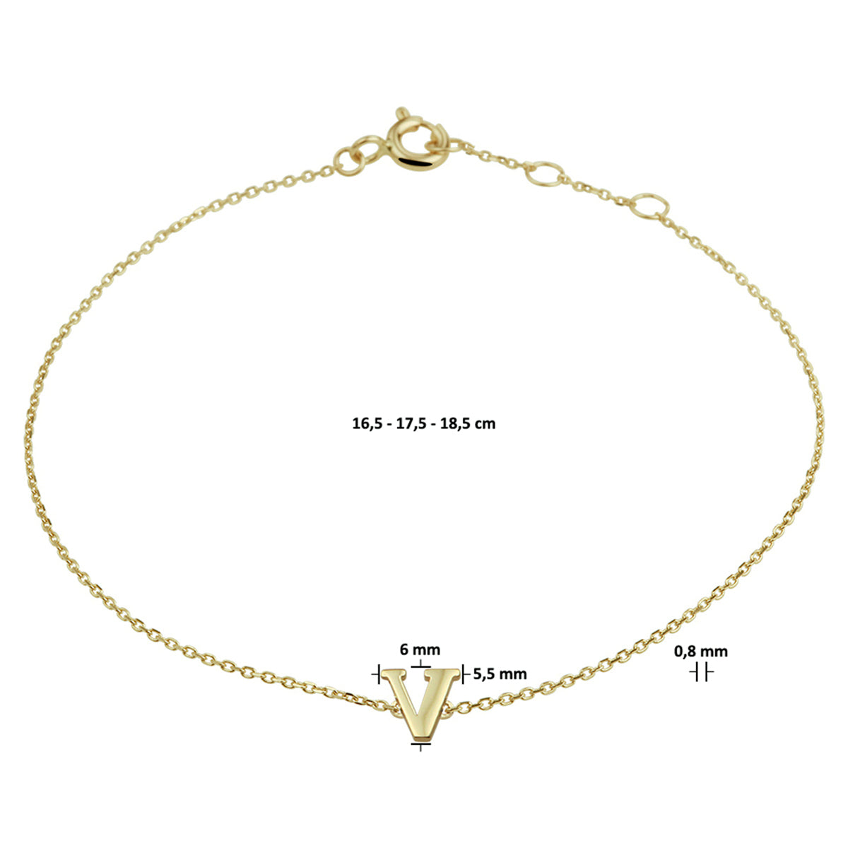 Gouden Initial Armband