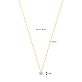 Gold Necklace Lab Grown Diamond Pendant
