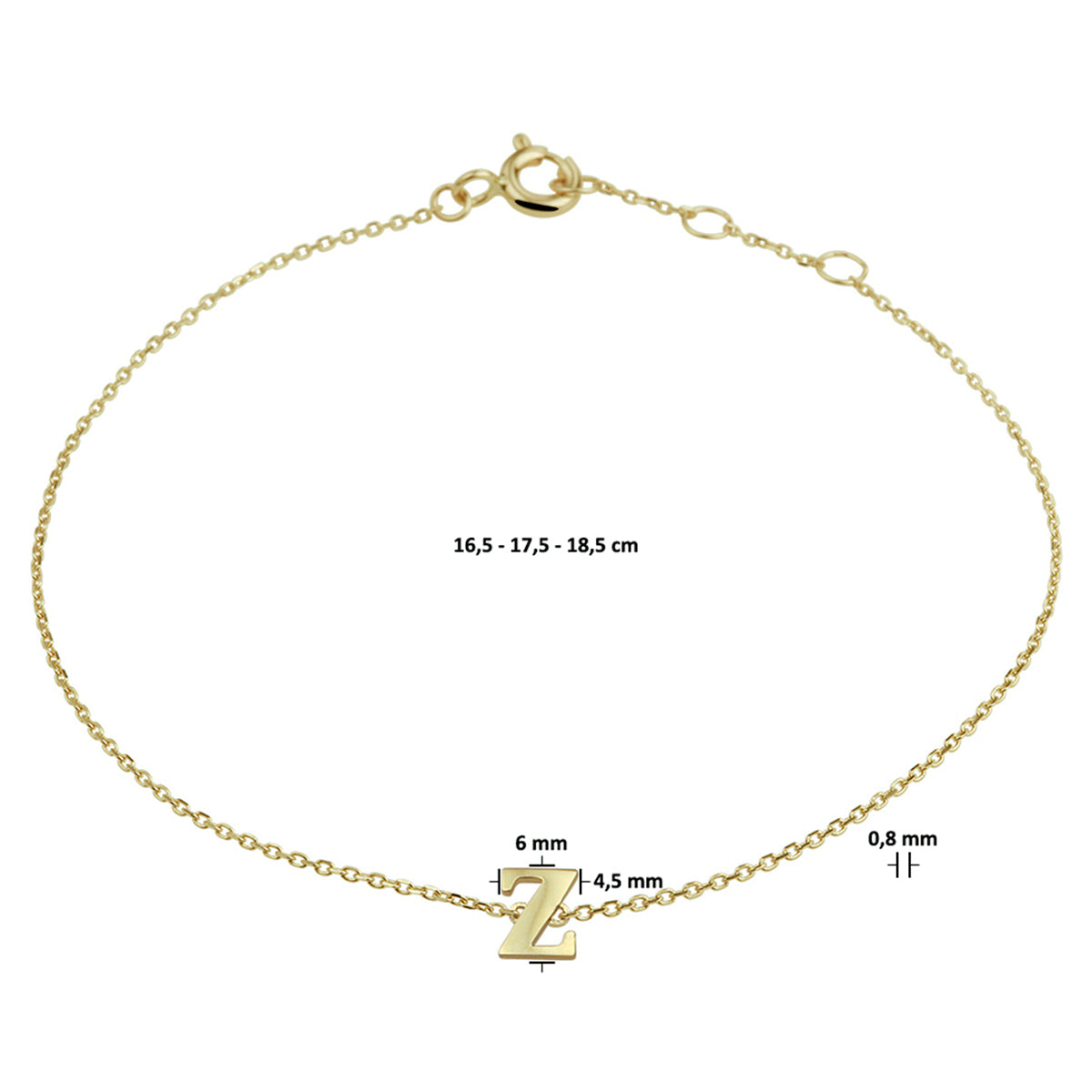 Gouden Initial Armband