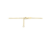 Gouden Ketting Hart Gedraaide Rand met Parelmoer