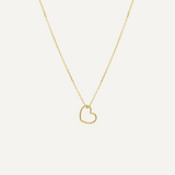 Gouden Open Hart Ketting