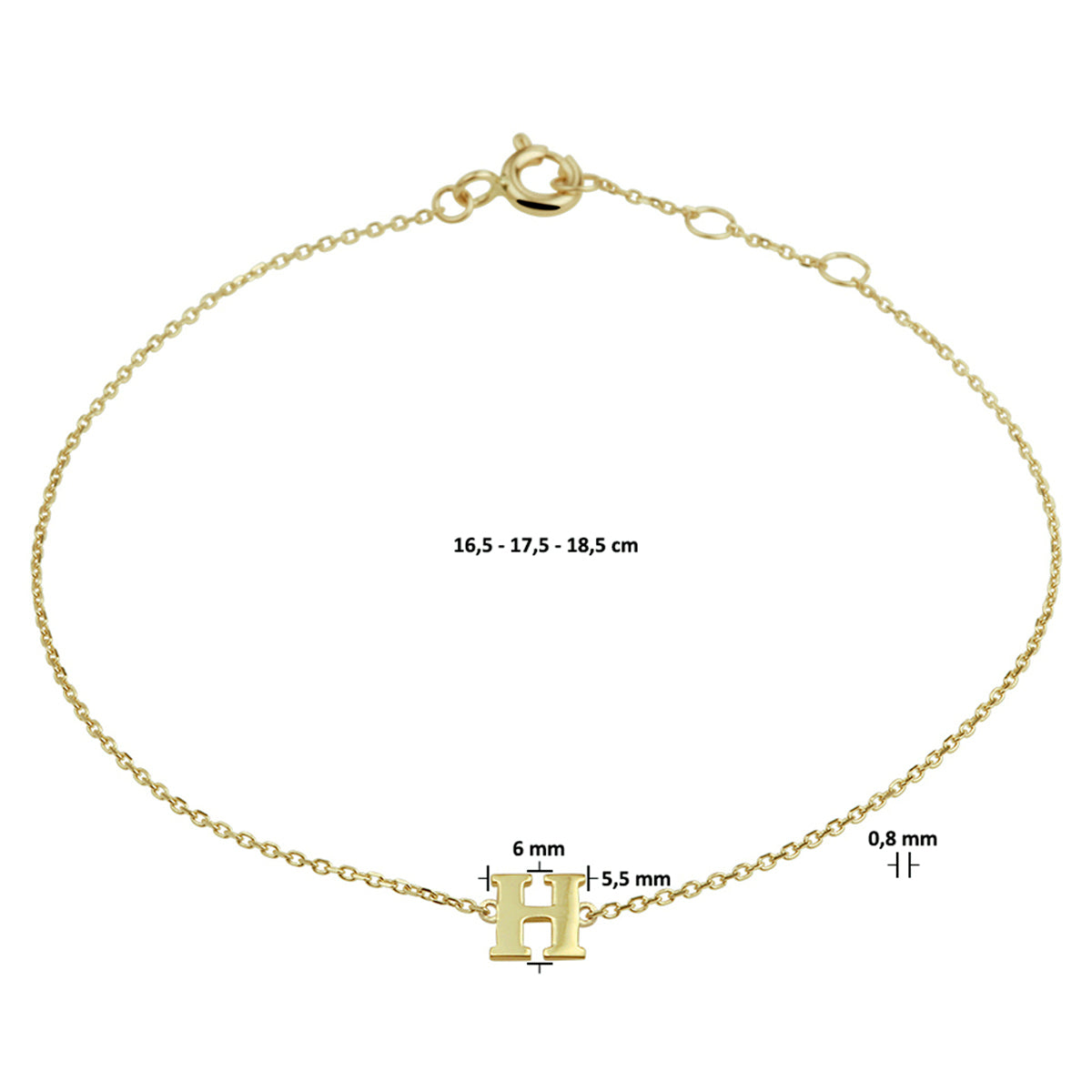 Gouden Initial Armband