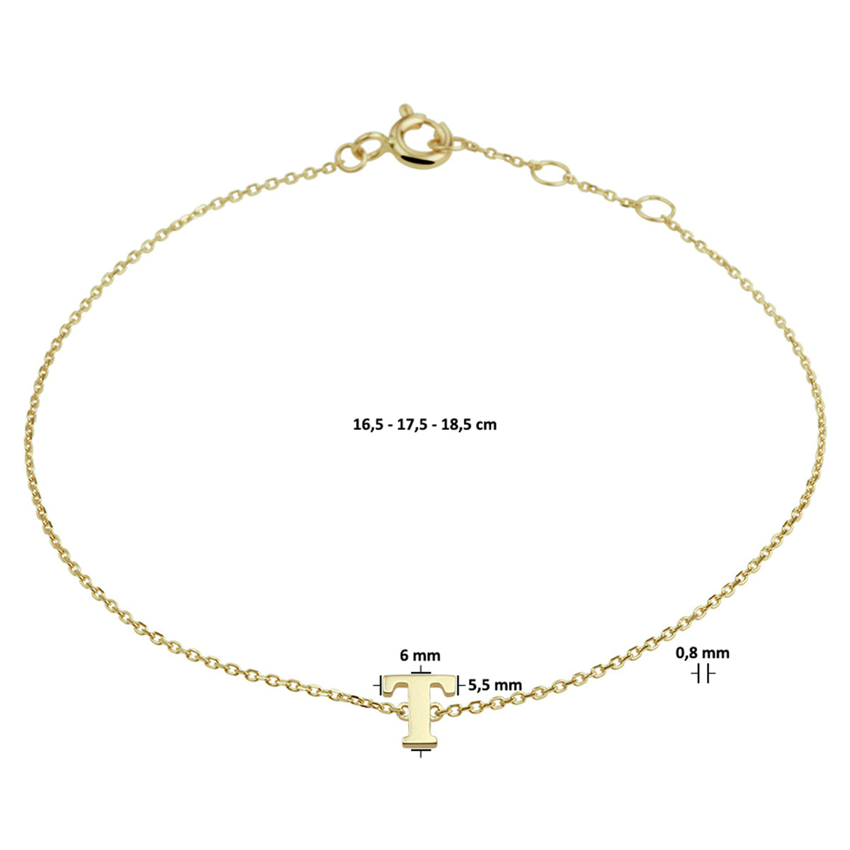 Gouden Initial Armband