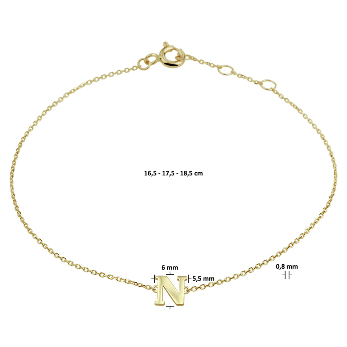Gouden Initial Armband