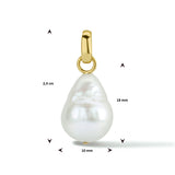 14K Gouden Barok Parelhanger - 24 mm