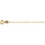 14K Gouden Platte Ankerketting - 1,0 mm - Verstelbare Lengte 41/43/45 cm