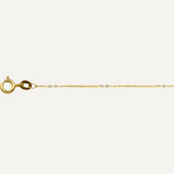 14K Gouden Platte Ankerketting - 1,0 mm - Verstelbare Lengte 41/43/45 cm