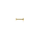 14K Gouden Flatback Piercing met Infinity Symbool - 2,5×5 mm