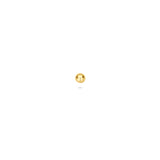 14K Gold Flatback Piercing with Polished Ball - 2 mm