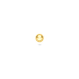 14K Gold Flatback Piercing with Polished Ball - 4 mm