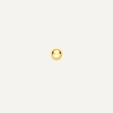 14K Gold Flatback Piercing with Polished Ball - 4 mm