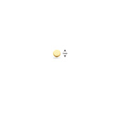 14K Gouden Flatback Piercing met Rondje - 3 mm