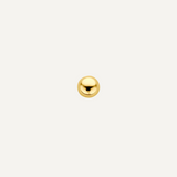 14K Gold Flatback Piercing with Polished Dome - 3 mm