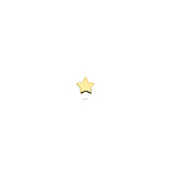 14K Gouden Flatback Piercing met Ster - 3,5 mm