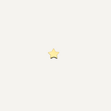 14K Gold Flatback Piercing with Star - 3.5 mm