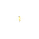 14K Gouden Flatback Piercing met Drie Bolletjes - 4,5 × 1,5 mm