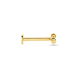 14K Gold Flatback Piercing with Triple Ball Triangle - 3 mm