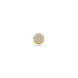 14K Gouden Flatback Piercing Disc met Zirkonia's - 3 mm