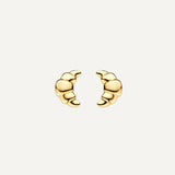 Gold Ear Studs Croissant