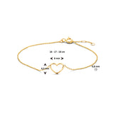 Gold Open Heart Bracelet