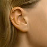 Gold Ear Cuff Double