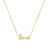 Gold Necklace with love pendant