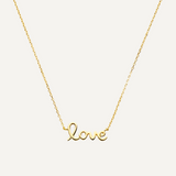 Gold Necklace with love pendant