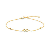 Gouden Infinity en Bolletjes Armband