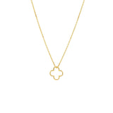 Gold Open Clover Necklace