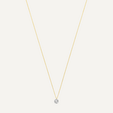 Gold Necklace Lab Grown Diamond Pendant