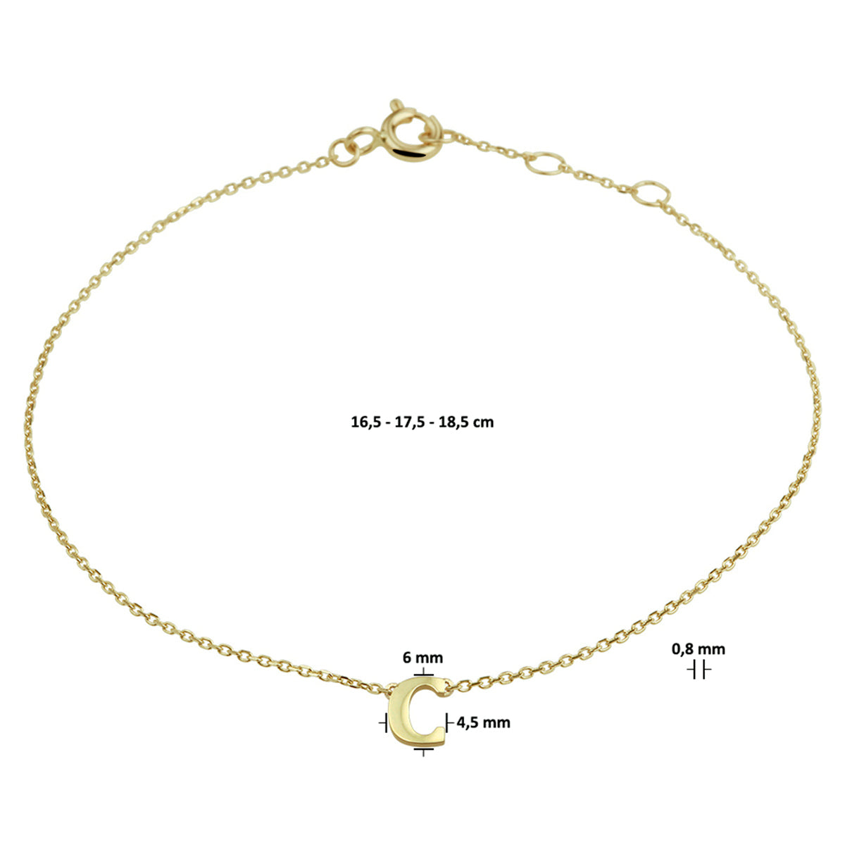 Gouden Initial Armband