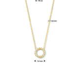 Gold Open Circle Zirconia pendant