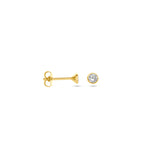 Gold Ear Studs Zirconia