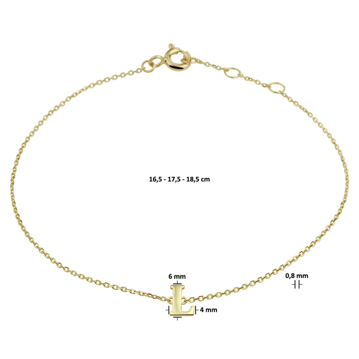 Gouden Initial Armband