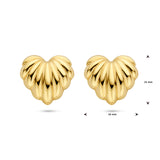 Gold Ear Studs Heart