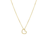 Gold Open Heart Necklace