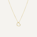 Gold Open Heart Necklace