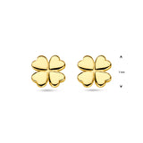 Gold Ear Studs Clover