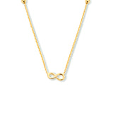 Gold Necklace with spheres and infinity pendant