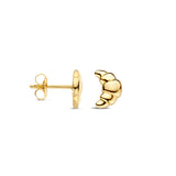 Gold Ear Studs Croissant